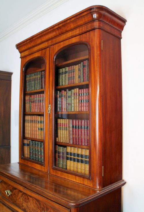 VICTORIAN MAHOGANY SECRTAIRE BOOKCASE - ADDITIONAL PHOTO 13