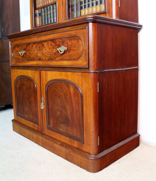 VICTORIAN MAHOGANY SECRTAIRE BOOKCASE - ADDITIONAL PHOTO 14