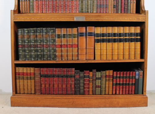 SCOTTISH VICTORIAN GOLDEN WALNUT WATERFALL OPEN BOOKCASE - ADDITIONAL PHOTO 3