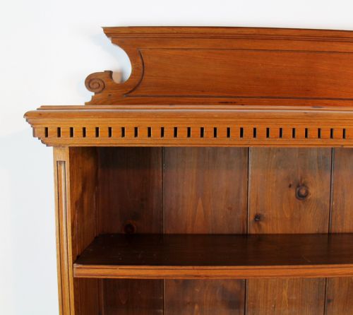 SCOTTISH VICTORIAN GOLDEN WALNUT WATERFALL OPEN BOOKCASE - ADDITIONAL PHOTO 4