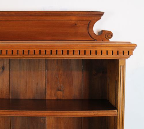 SCOTTISH VICTORIAN GOLDEN WALNUT WATERFALL OPEN BOOKCASE - ADDITIONAL PHOTO 5