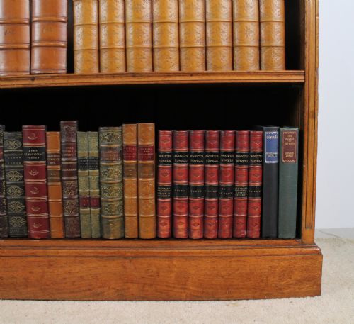 SCOTTISH VICTORIAN GOLDEN WALNUT WATERFALL OPEN BOOKCASE - ADDITIONAL PHOTO 8