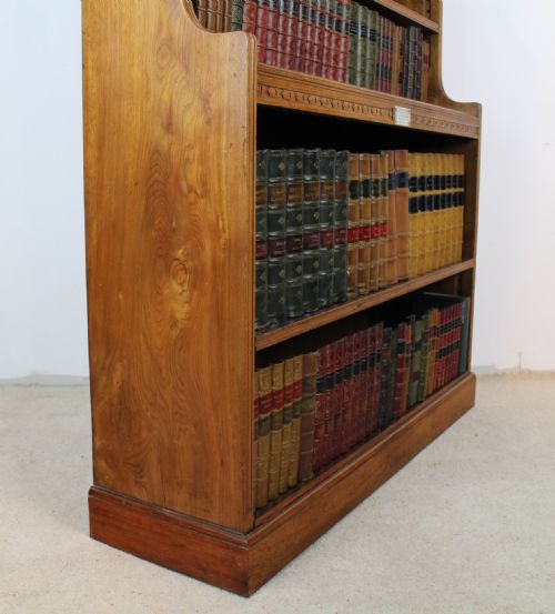SCOTTISH VICTORIAN GOLDEN WALNUT WATERFALL OPEN BOOKCASE - ADDITIONAL PHOTO 12