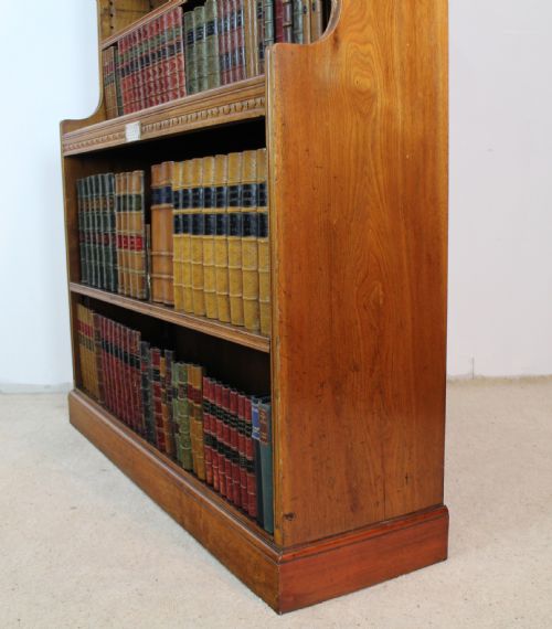 SCOTTISH VICTORIAN GOLDEN WALNUT WATERFALL OPEN BOOKCASE - ADDITIONAL PHOTO 14