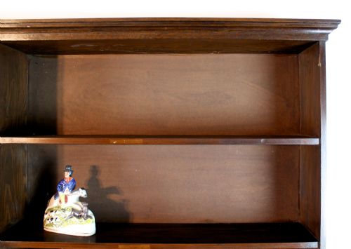 EARLY 20TH CENTURY OAK OPEN BOOKCASE - ADDITIONAL PHOTO 4