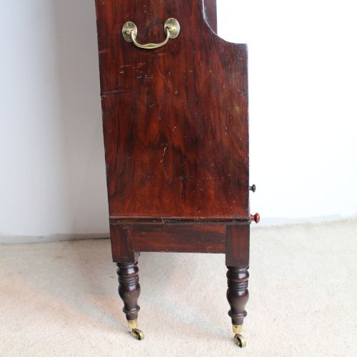 GEORGIAN CAMPAIGN STAINED PINE WATERFALL BOOKCASE - ADDITIONAL PHOTO 7