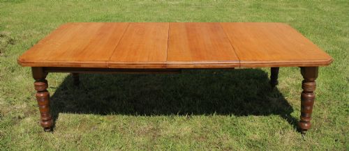 ARTS CRAFTS OAK EXTENDING DINING TABLE 8FTSEATS 10 - ADDITIONAL PHOTO 1