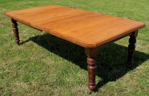 ARTS CRAFTS OAK EXTENDING DINING TABLE 8FTSEATS 10 - ADDITIONAL PHOTO 2