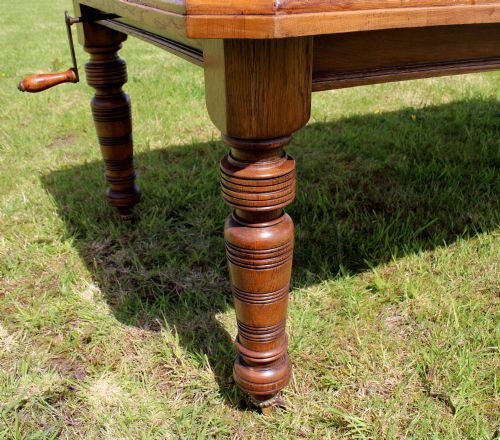 ARTS CRAFTS OAK EXTENDING DINING TABLE 8FTSEATS 10 - ADDITIONAL PHOTO 6
