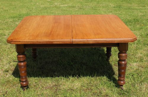 ARTS CRAFTS OAK EXTENDING DINING TABLE 8FTSEATS 10 - ADDITIONAL PHOTO 12