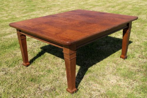 ARTS CRAFTS OAK EXTENDING DINING TABLE 10FT12 PEOPLE - ADDITIONAL PHOTO 12