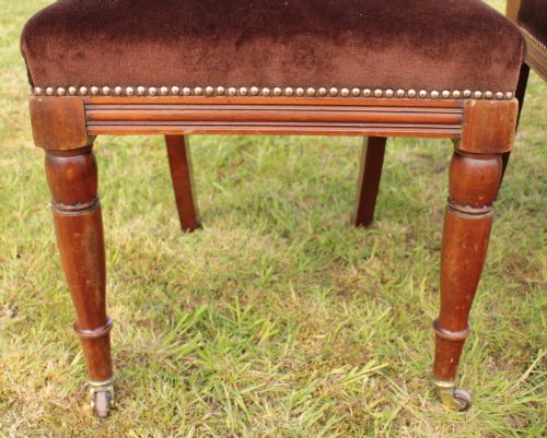 SET OF EIGHT WALNUT HIGH BACK ART NOUVEAU DINING CHAIRS 8 - ADDITIONAL PHOTO 10