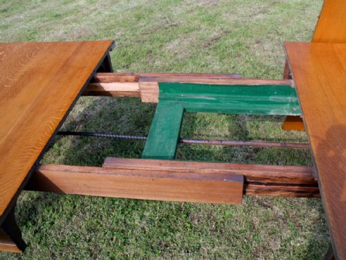 ARTS CRAFTS OAK EXTENDING DINING TABLE 8FTSEATS 10 - ADDITIONAL PHOTO 13