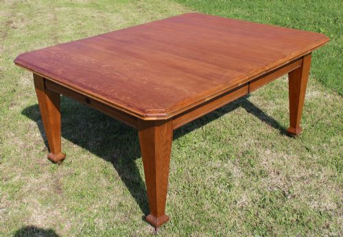 ARTS CRAFTS OAK EXTENDING DINING TABLE 8FTSEATS 10 - ADDITIONAL PHOTO 9