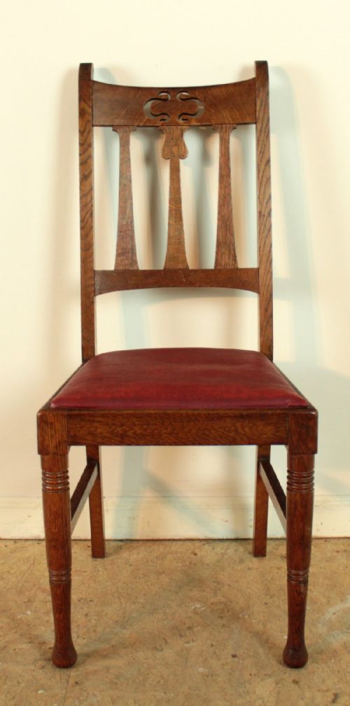 SET OF 14 ARTS CRAFTS DINING CHAIRS POSSIBLY WILLIAM BIRCH FOR LIBERTYS - ADDITIONAL PHOTO 8