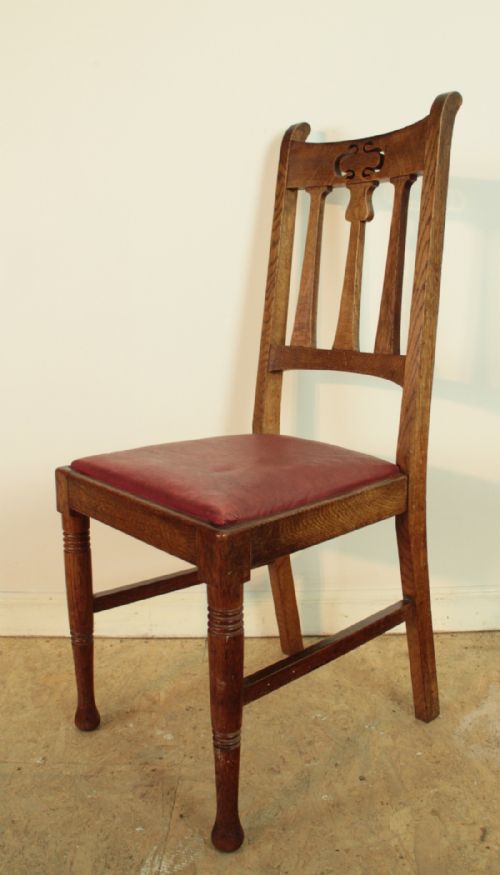 SET OF 14 ARTS CRAFTS DINING CHAIRS POSSIBLY WILLIAM BIRCH FOR LIBERTYS - ADDITIONAL PHOTO 9