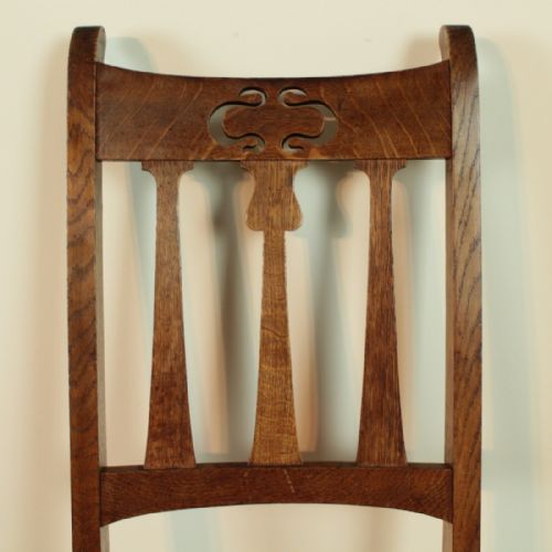 SET OF 14 ARTS CRAFTS DINING CHAIRS POSSIBLY WILLIAM BIRCH FOR LIBERTYS - ADDITIONAL PHOTO 10