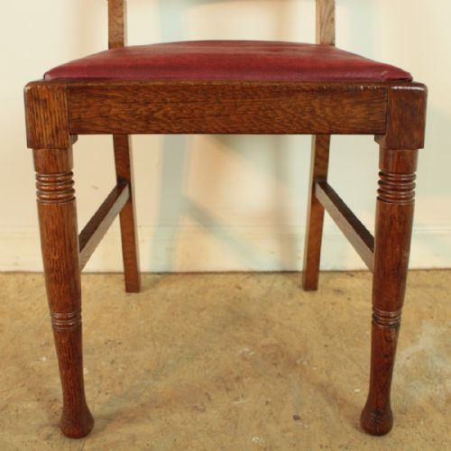SET OF 14 ARTS CRAFTS DINING CHAIRS POSSIBLY WILLIAM BIRCH FOR LIBERTYS - ADDITIONAL PHOTO 11