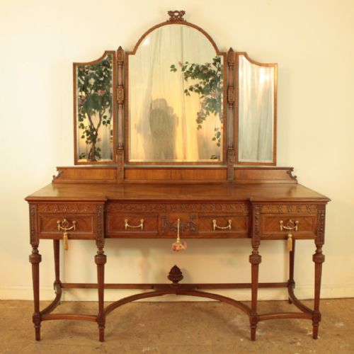 SUPER GILLOWS CARVED WALNUT BEDROOM SUITE - ADDITIONAL PHOTO 3