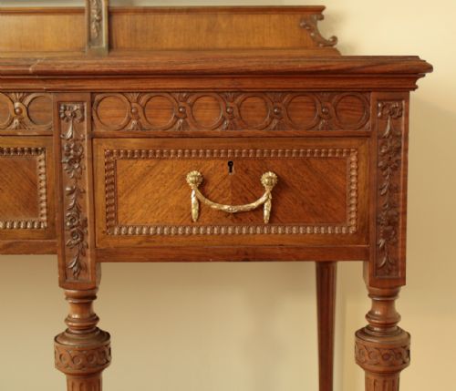 SUPER GILLOWS CARVED WALNUT BEDROOM SUITE - ADDITIONAL PHOTO 11