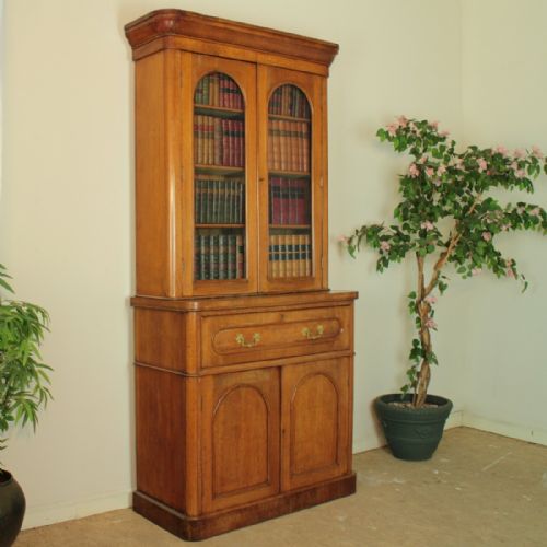 antique victorian oak secrtaire bookcase - CATEGORY: ANTIQUE BOOKCASES - DATED VICTORIAN