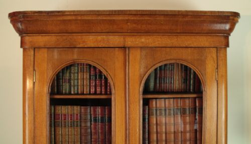 ANTIQUE VICTORIAN OAK SECRTAIRE BOOKCASE - ADDITIONAL PHOTO 2