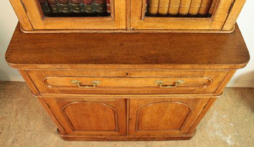 ANTIQUE VICTORIAN OAK SECRTAIRE BOOKCASE - ADDITIONAL PHOTO 11