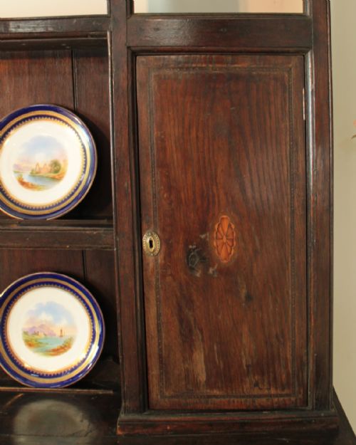 GEORGE III OAK INLAID SHROPSHIRE HIGH DRESSER C1760 - ADDITIONAL PHOTO 7