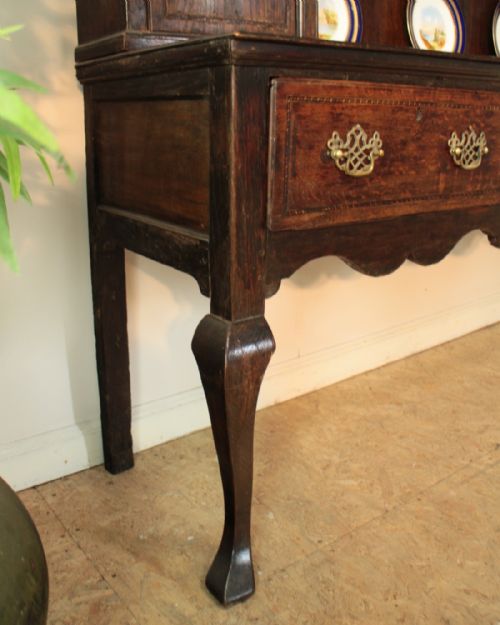GEORGE III OAK INLAID SHROPSHIRE HIGH DRESSER C1760 - ADDITIONAL PHOTO 12