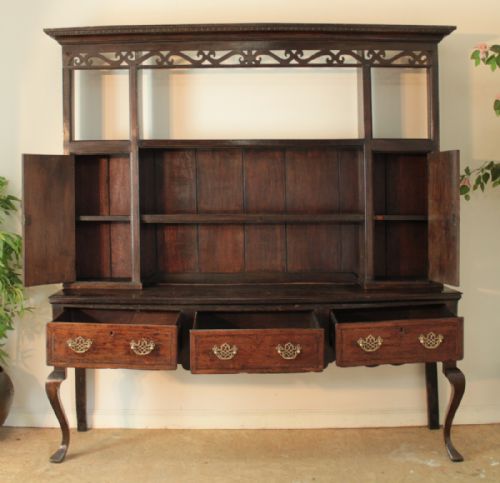 GEORGE III OAK INLAID SHROPSHIRE HIGH DRESSER C1760 - ADDITIONAL PHOTO 13