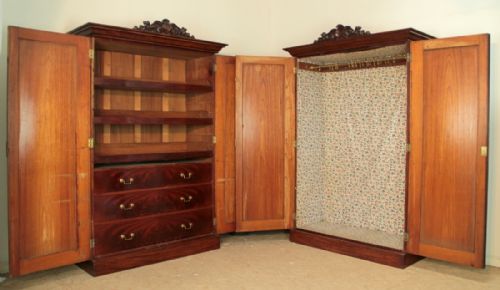 PAIR OF WILLIAM IV MAHOGANY WARDROBES - ADDITIONAL PHOTO 9