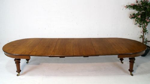 VICTORIAN OAK EXTENDING DINING TABLE LEAF HOLDER 12 FT - ADDITIONAL PHOTO 7