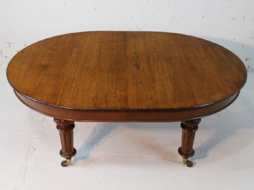 VICTORIAN OAK EXTENDING DINING TABLE LEAF HOLDER 12 FT - ADDITIONAL PHOTO 8