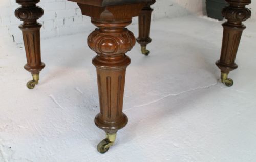 VICTORIAN OAK EXTENDING DINING TABLE LEAF HOLDER 12 FT - ADDITIONAL PHOTO 9