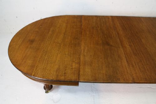 VICTORIAN OAK EXTENDING DINING TABLE LEAF HOLDER 12 FT - ADDITIONAL PHOTO 13