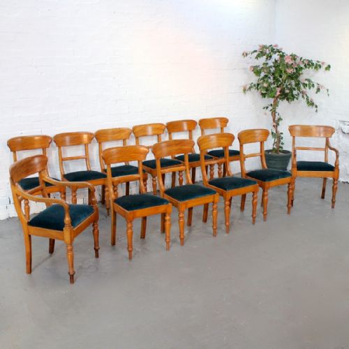 set of twelve victorian satin walnut dining chairs 12 - CATEGORY: ANTIQUE CHAIRS - DATED VICTORIAN