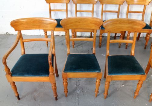 SET OF TWELVE VICTORIAN SATIN WALNUT DINING CHAIRS 12 - ADDITIONAL PHOTO 8