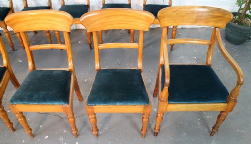 SET OF TWELVE VICTORIAN SATIN WALNUT DINING CHAIRS 12 - ADDITIONAL PHOTO 9