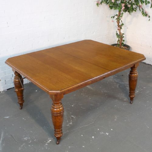 8FT VICTORIAN OAK EXTENDING DINING TABLE SEATS 10 - ADDITIONAL PHOTO 8