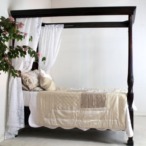 VICTORIAN MAHOGANY SINGLE FOUR POSTER BED - ADDITIONAL PHOTO 2