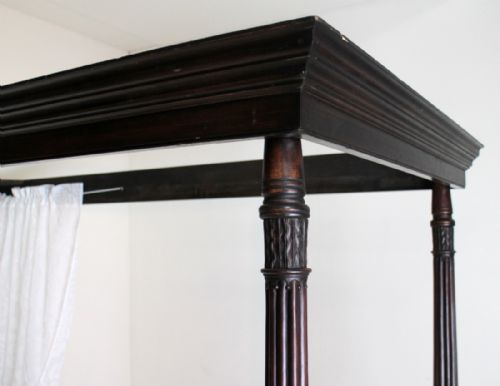 VICTORIAN MAHOGANY SINGLE FOUR POSTER BED - ADDITIONAL PHOTO 3