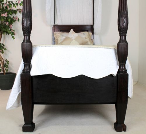 VICTORIAN MAHOGANY SINGLE FOUR POSTER BED - ADDITIONAL PHOTO 4