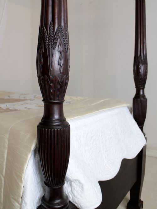 VICTORIAN MAHOGANY SINGLE FOUR POSTER BED - ADDITIONAL PHOTO 5