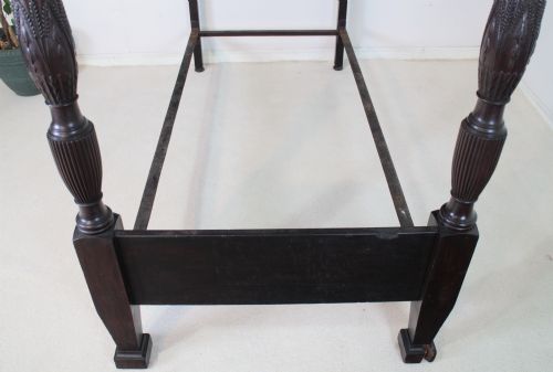 VICTORIAN MAHOGANY SINGLE FOUR POSTER BED - ADDITIONAL PHOTO 14