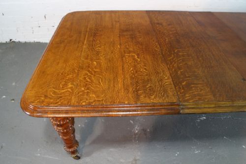 VICTORIAN OAK EXTENDING DINING TABLE 4 LEAVES C1860 10FTSEATS 12 - ADDITIONAL PHOTO 9