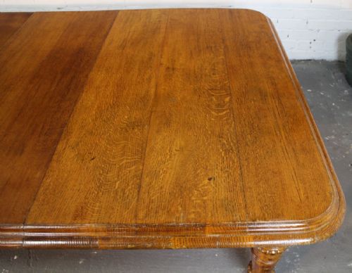 VICTORIAN OAK EXTENDING DINING TABLE 4 LEAVES C1860 10FTSEATS 12 - ADDITIONAL PHOTO 11