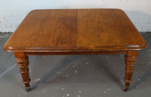 VICTORIAN OAK EXTENDING DINING TABLE 4 LEAVES C1860 10FTSEATS 12 - ADDITIONAL PHOTO 5