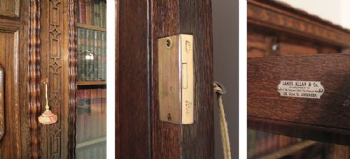 LARGE GOTHIC OAK LIBRARY BOOKCASE LATE 19THEARLY 20TH CENTURY 5FT HIGH - ADDITIONAL PHOTO 10
