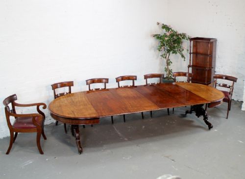 VICTORIAN CIRCULAR MAHOGANY EXTENDING DINING TABLE LEAF HOLDER 11FTSEATS 12 - ADDITIONAL PHOTO 1