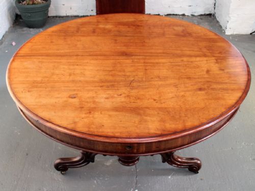 VICTORIAN CIRCULAR MAHOGANY EXTENDING DINING TABLE LEAF HOLDER 11FTSEATS 12 - ADDITIONAL PHOTO 7